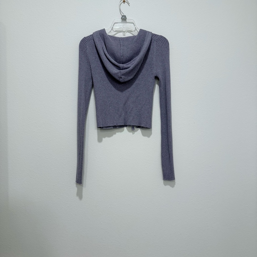 AE Cropped Zip-Up Sweater in purple - Picture 4 of 4